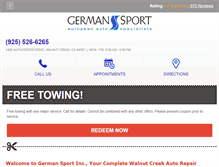 Tablet Screenshot of germansportinc.com